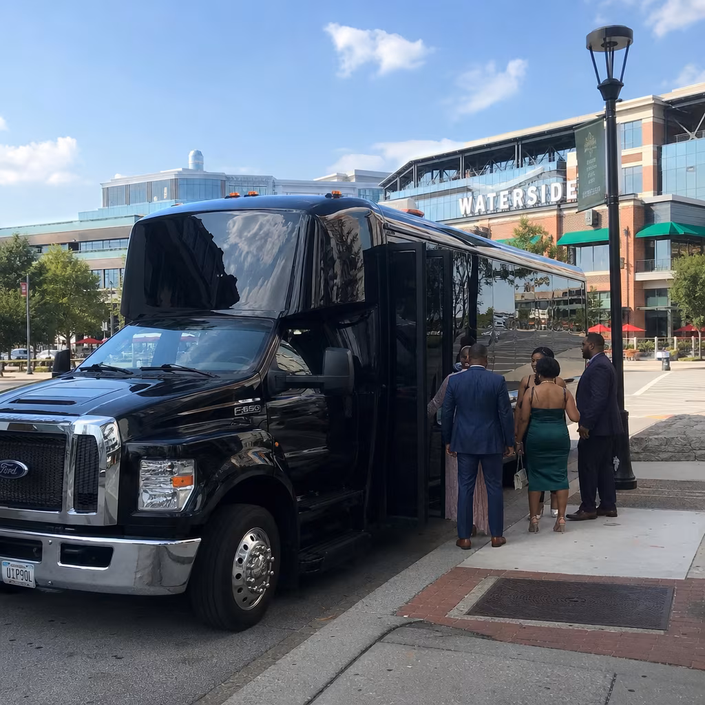 Rent a Bus to the Waterside District