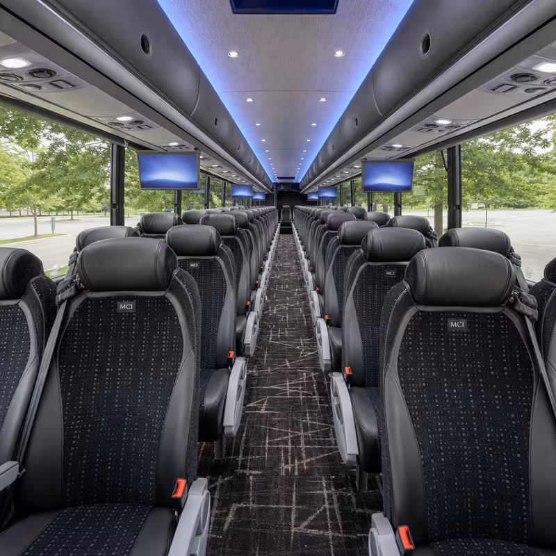 40-56 Passenger Charter Bus Interior
