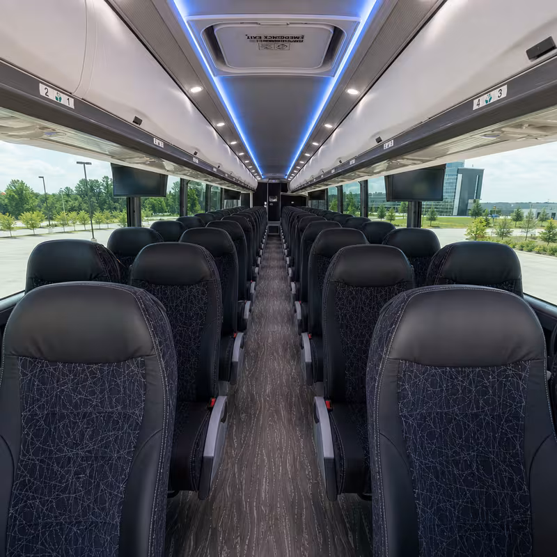 40-56 Passenger Charter Bus Interior