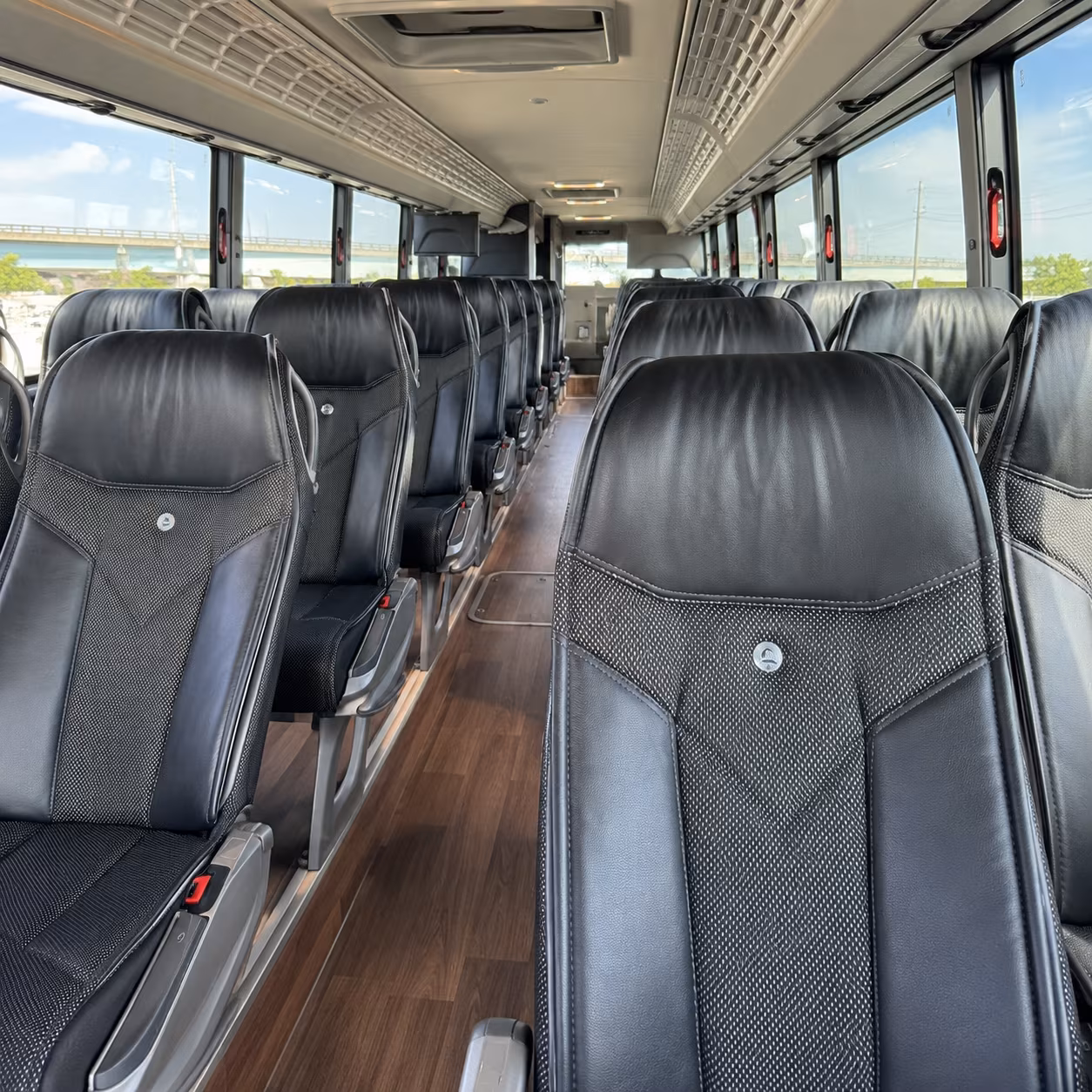 Norfolk Airport Shuttle & Transportation party bus interior