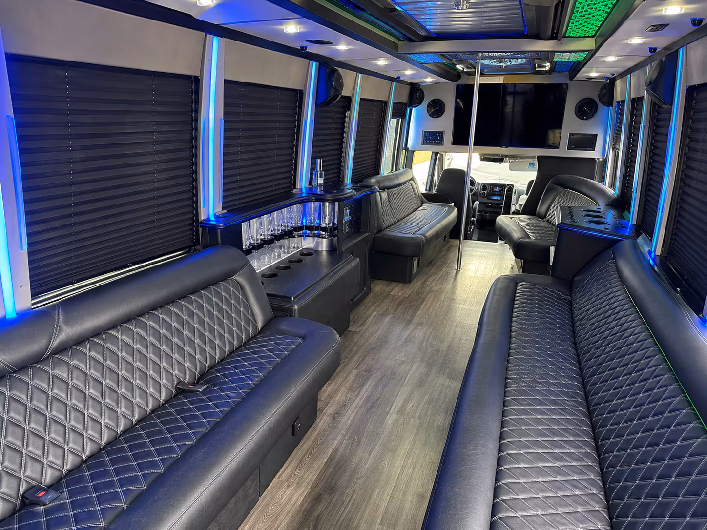 Norfolk Bachelor & Bachelorette Transportation party bus interior