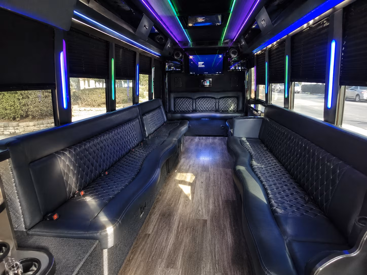 Norfolk Prom & Homecoming Transportation party bus interior