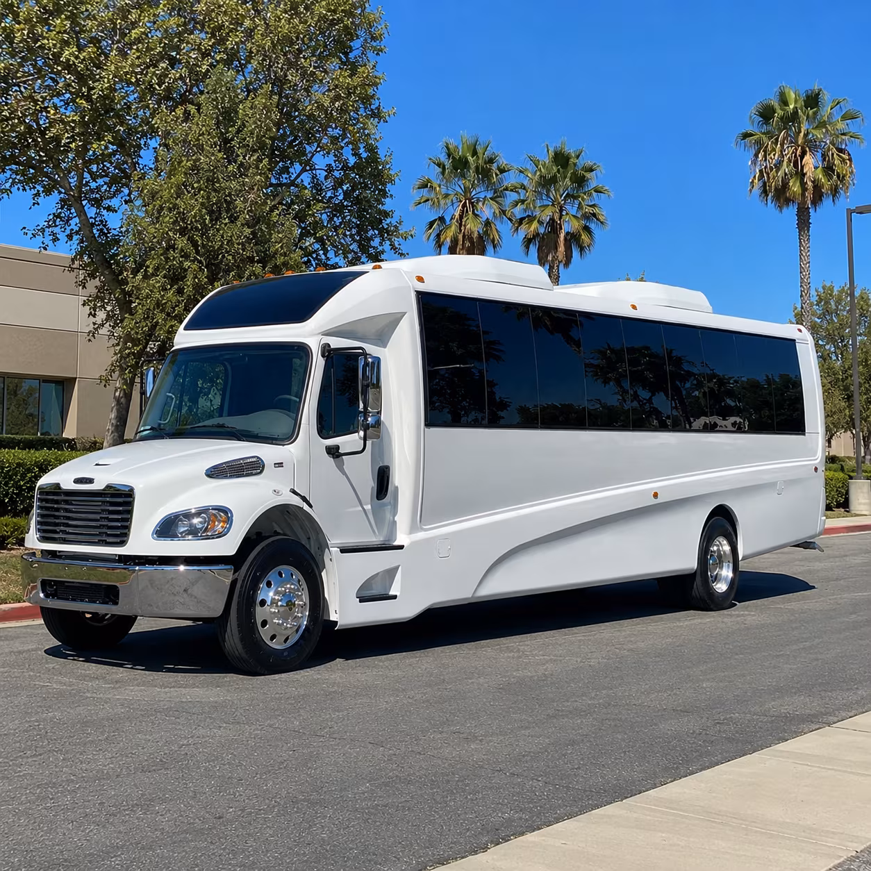Norfolk School Event Transportation party bus exterior
