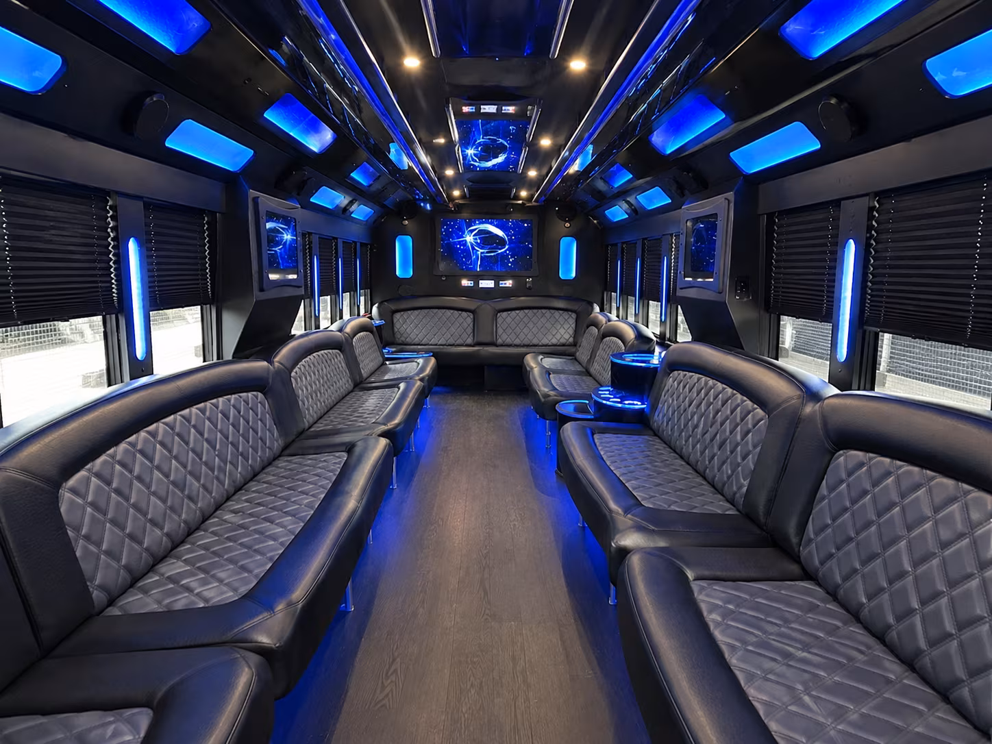 Norfolk Wedding Transportation party bus exterior