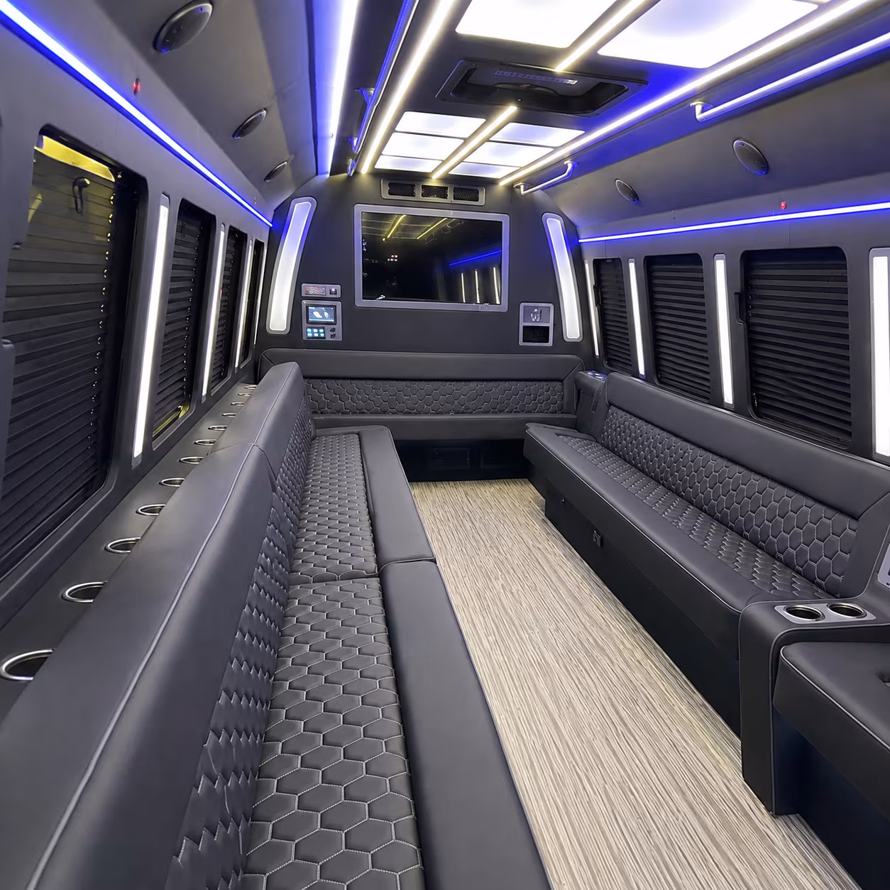 Norfolk Wedding Transportation party bus exterior