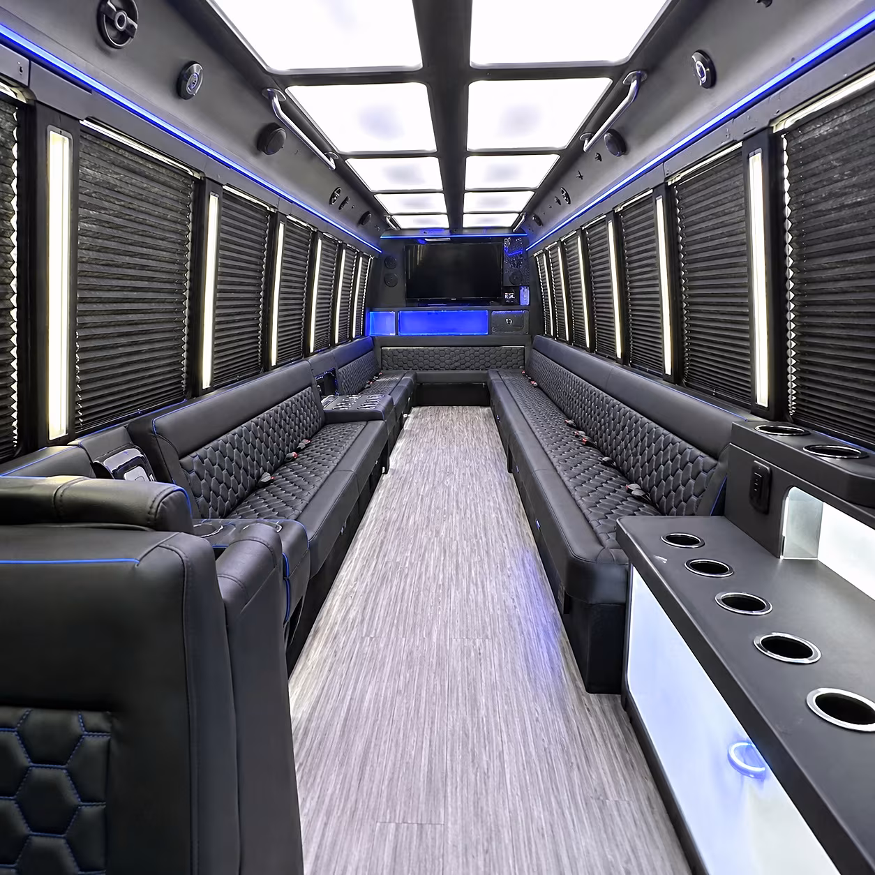 Norfolk Winery Tour & Pub Crawl Transportation party bus interior