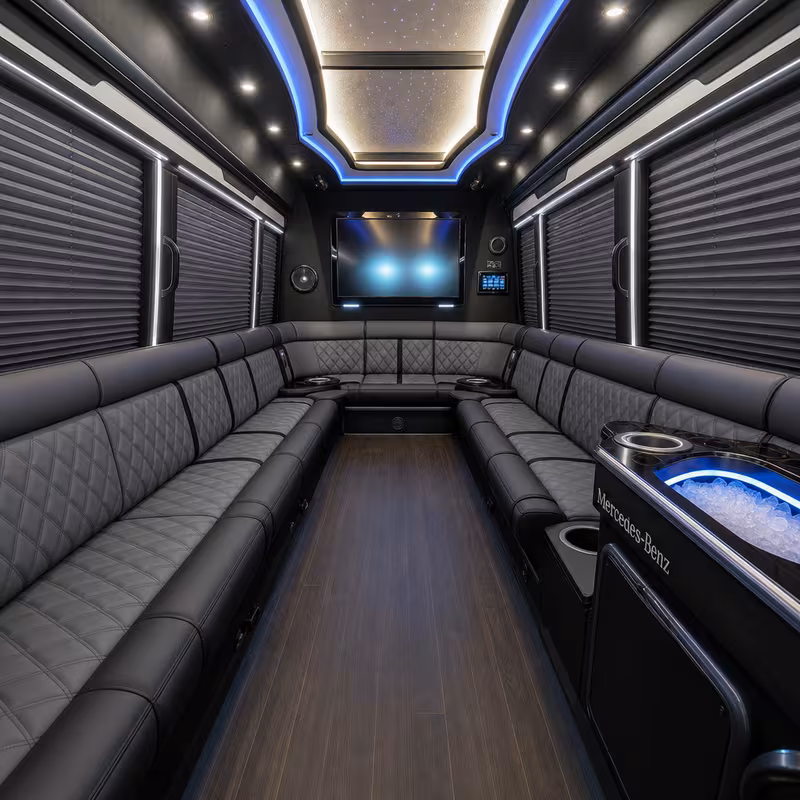 14 Passenger Sprinter Limo Interior